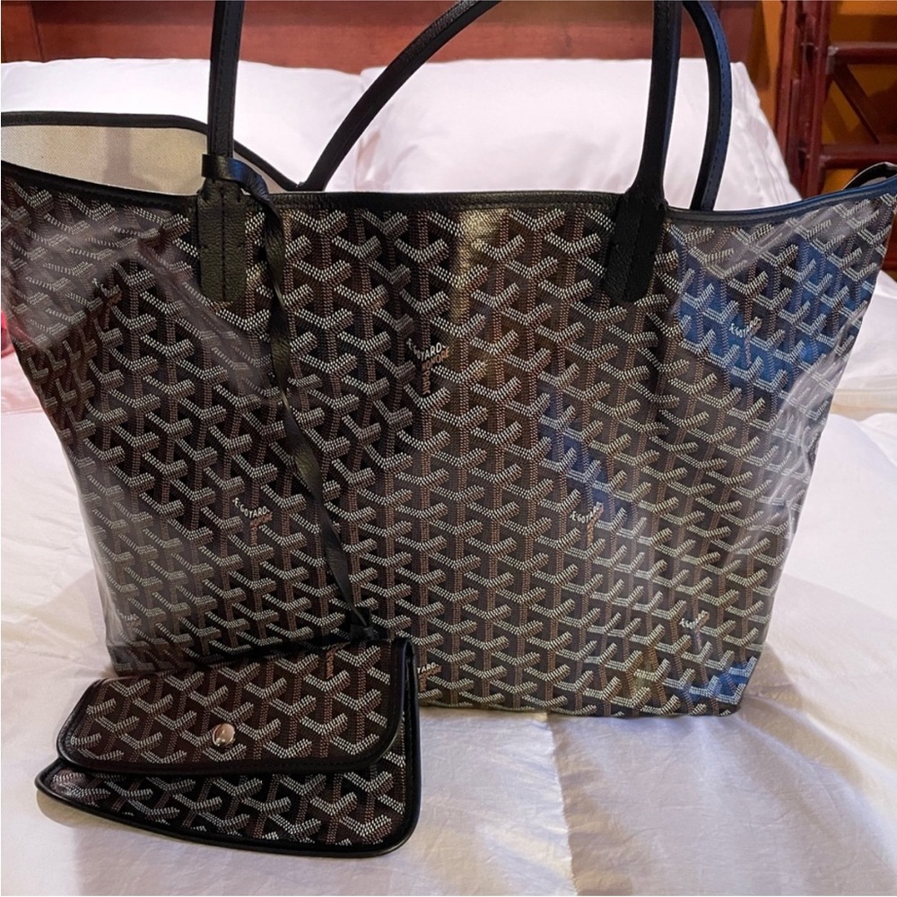 Goyard tote black on black St. Louis Med tote